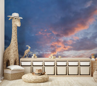 Peach and pink sky wallpaper

