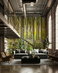 Blooming bluebells in forest wallpaper

