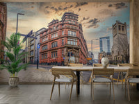Victorian street mural wallpaper

