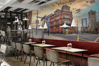 Vintage architecture wall mural

