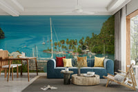 Relaxing coastal wallpaper for walls

