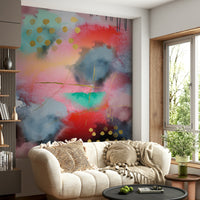 Abstract pastel mural wallpaper

