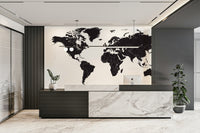 World map mural for office wall


