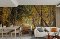 Natural autumn trail wall mural adding calm to spaces


