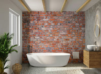 Vintage brickwork wall mural for urban interiors

