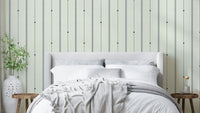 Refined Minimal Stripes Buttercream-Blue Wallpaper with soft stripes


