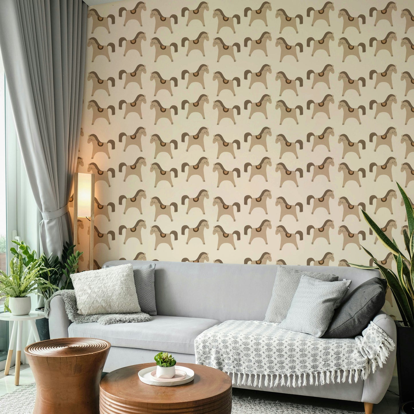 Flowing line design in mural wallpaper format

