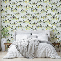 Jarbua fish design in calm neutral wall palette

