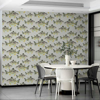 Marine-inspired wallpaper for walls in soft hues

