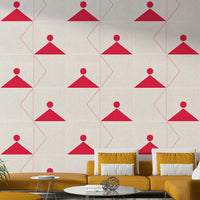 Living room with Geometric 06 accent wall

