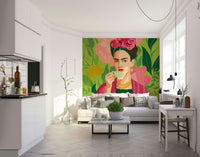 Botanical illustration with cultural and floral fusion

