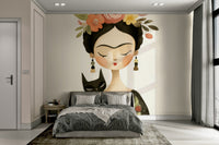 Midnight floral mural for bold and stylish rooms

