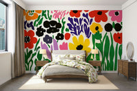 Colorful wall design inspired by Matisse's art


