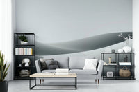 Beige and ivory textured mural with desert inspiration

