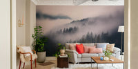 Whispers of the Misty Woods forest wall mural

