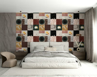 Pietra2 Rework Wallpaper in a contemporary bedroom

