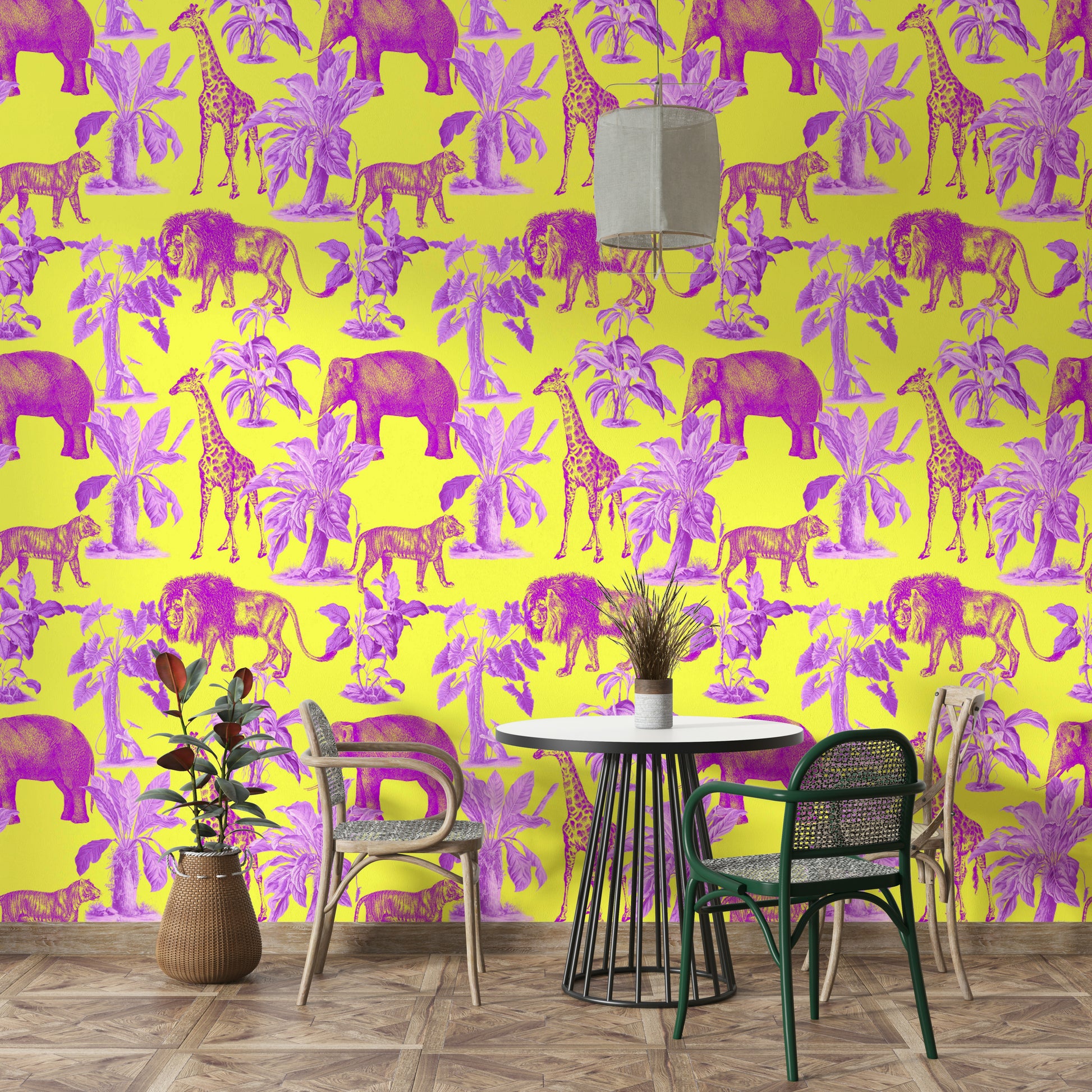 Earth-toned wallpaper for a natural interior look

