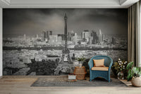 High-quality non-woven wallpaper featuring iconic city scene

