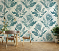 Bold protea flowers on a turquoise background

