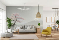 Wall mural wallpaper with Japanese cherry blossom design


