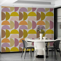 Calm color palette mural for stylish living spaces

