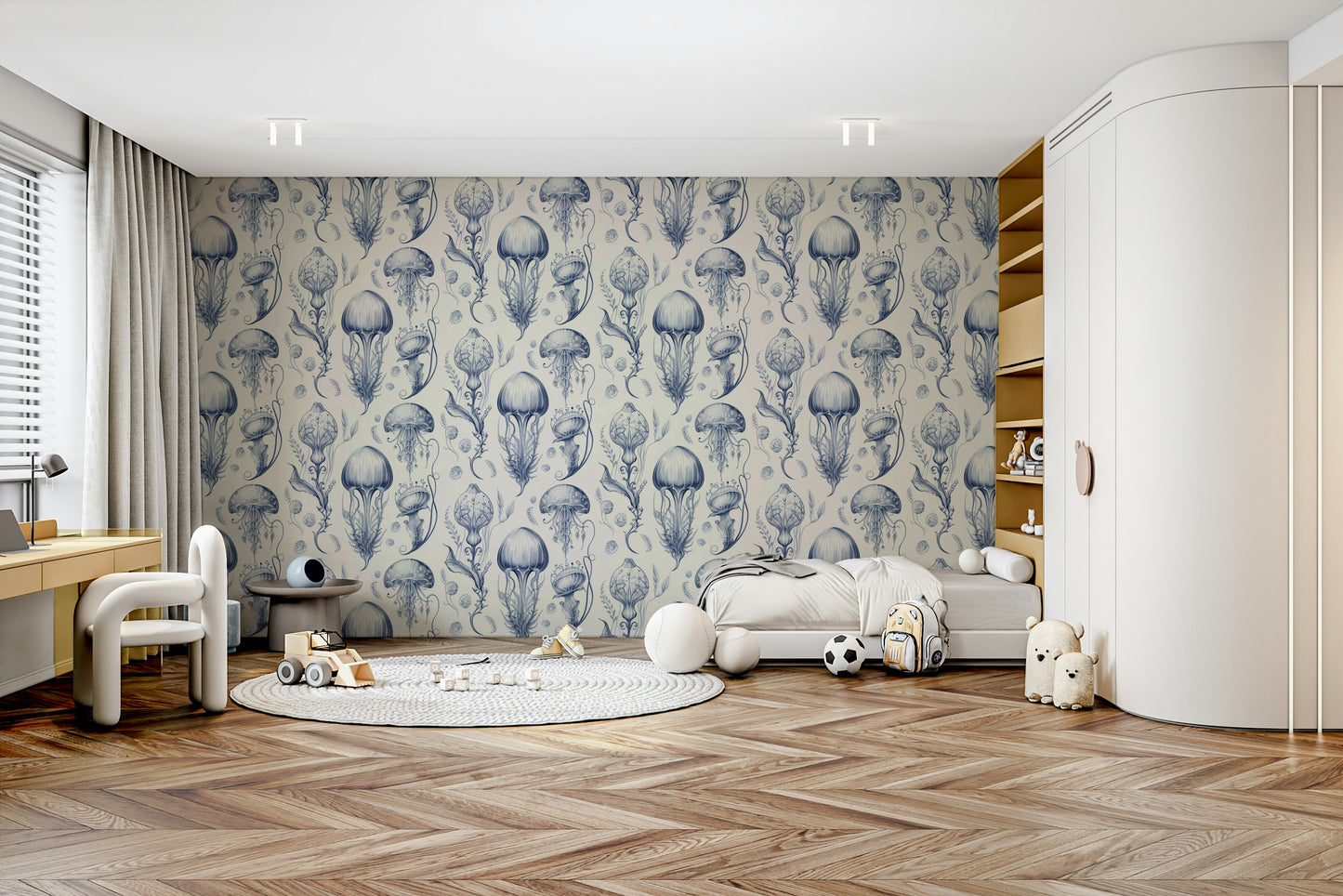 Fantastic Jellyfish wallpaper with detailed design for walls

