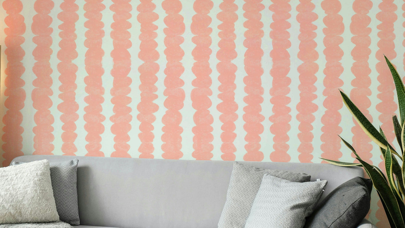 Blush Pebble Rows wallpaper for soft and elegant decor


