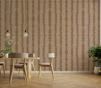 Textured column design wallpaper with earthy tones

