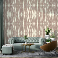 Bold symmetrical strokes wallpaper for modern interiors

