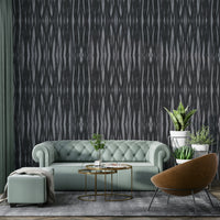 Charcoal Symmetry wallpaper for contemporary spaces

