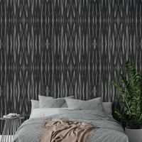Bold Charcoal Symmetry wallpaper for stylish interiors

