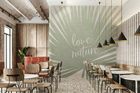 Nature-inspired Love Nature wall mural for living room

