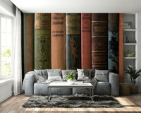Warm, muted tones of vintage book covers adding style to any room

