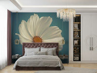 Wall mural adding floral elegance and natural beauty to any room

