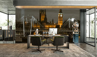 London’s iconic Big Ben captured in a night view wall mural


