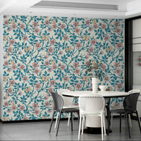 Elegant floral wallpaper for bedroom or living room

