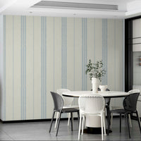 Subtle sky blue striped wallpaper for peaceful bedrooms

