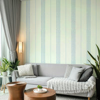 Boho Stripes Linen-Sky Blue design for tranquil wall decor

