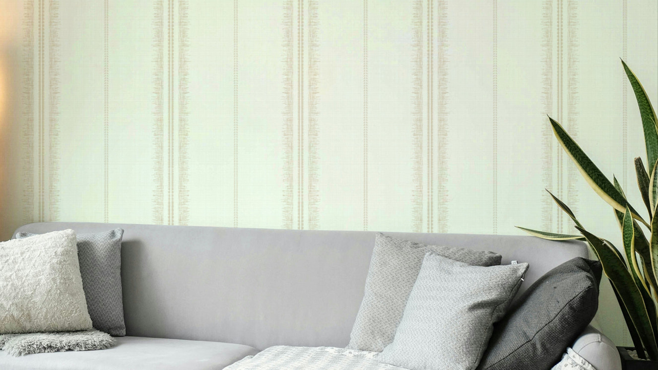Boho stripes linen-sand wallpaper
