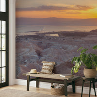 Peaceful desert sunrise wallpaper
