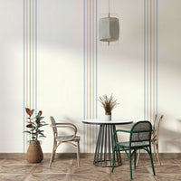 Spring-inspired striped wall design
