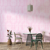 Calm stripe wall mural in soft hues
