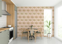 Wall mural with vintage tropical theme
