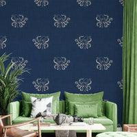 Vintage octopus illustration on wall mural
