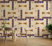 Striking geometric wall mural

