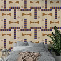 Easy-to-apply geometric wallpaper

