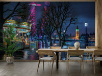 Reflective wet pavement adding serenity

