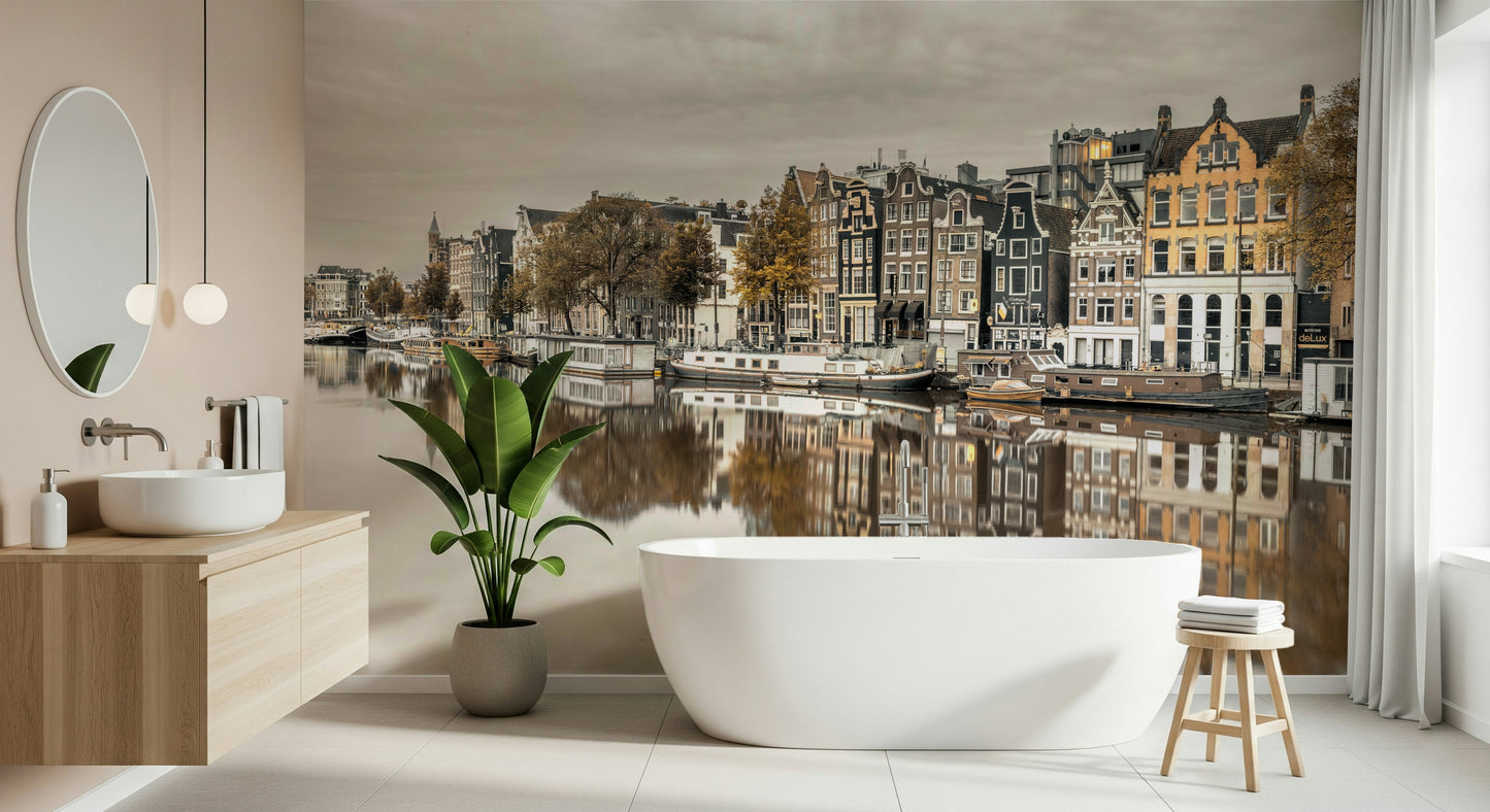 Amsterdam's Reflected Charm Wall Mural