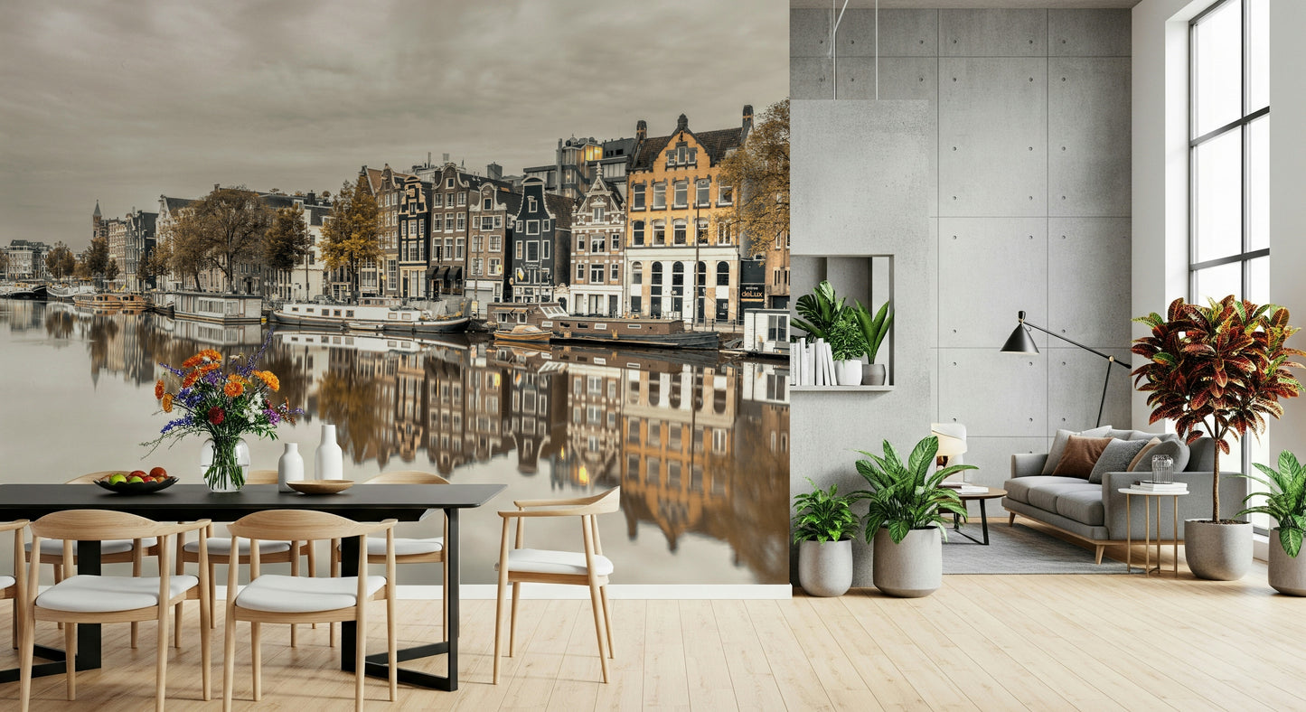 Amsterdam's Reflected Charm Wall Mural