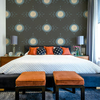 Folk Bloom wallpaper bringing nature-inspired beauty to your room

